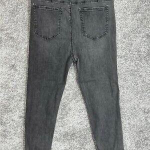 risen high rise frayed hem ankle skinny jeans